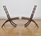 Chaises d'Appoint Pliantes Antiques en Noyer, 1870s, Set de 2 2