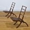 Antique Walnut Folding Side Chairs, 1870s, Set of 2 1