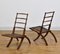 Antique Walnut Folding Side Chairs, 1870s, Set of 2, Image 10
