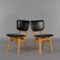 Dutch Plywood and Leatherette Chairs, 1970s, Set of 2, Image 1
