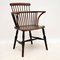 Antiker Windsor Chair aus windfarbenem Holzspan 1