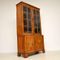Antique Figured Walnut Two Section Bookcase, Image 2