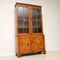 Antique Figured Walnut Two Section Bookcase 10