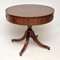 Vintage Mahogany Leather Top Drum Table 5