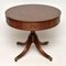 Vintage Mahogany Leather Top Drum Table 1