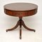 Vintage Mahogany Leather Top Drum Table, Image 4