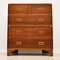 Vintage Military Campaign Mahogany Chest of Drawers 1