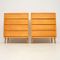 Vintage Satin Wood Chests of Drawers, 1950s, Set of 2 1