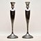 Large Stainless Steel Candle Holders, 1960s, Set of 2, Image 1