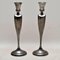 Large Stainless Steel Candle Holders, 1960s, Set of 2 4