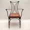 Vintage Iron & Brass Decorative Armchair, 1960s 6