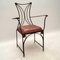 Vintage Iron & Brass Decorative Armchair, 1960s 9