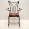 Vintage Iron & Brass Decorative Armchair, 1960s, Image 8