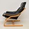 Fauteuil en Cuir & Bois Courbé, Danemark, 1970s 7