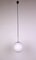 Deutsche Deckenlampe mit Opalglaskugel von Glashütte Limburg, 1960er 2