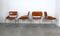 Italian Tubular Steel & Cognac Leather Cantilever Chairs, 1960s, Set of 4 3