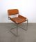 Italian Tubular Steel & Cognac Leather Cantilever Chairs, 1960s, Set of 4 8