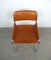 Italian Tubular Steel & Cognac Leather Cantilever Chairs, 1960s, Set of 4 14