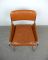Italian Tubular Steel & Cognac Leather Cantilever Chairs, 1960s, Set of 4 15