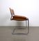 Italian Tubular Steel & Cognac Leather Cantilever Chairs, 1960s, Set of 4 9