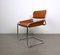 Italian Tubular Steel & Cognac Leather Cantilever Chairs, 1960s, Set of 4 1