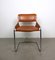 Italian Tubular Steel & Cognac Leather Cantilever Chairs, 1960s, Set of 4 6