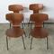 Hammer Teak Chairs by Arne Jacobsen for Fritz Hansen, 1950s, Set of 4 3