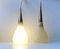 Vintage Italian Threaded Glass & Brass Pendant Lights, 1970s, Set of 2, Image 2