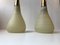 Vintage Italian Threaded Glass & Brass Pendant Lights, 1970s, Set of 2, Image 4