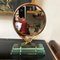 Miroir de Table Verde Nilo Mid-Century en Cuivre & en Verre, Italie, 1940s 3