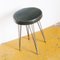 French Chromed Metal & Skai Stool, 1960s 3