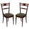 Brown Walnut Side Chairs by Carlo de Carli, 1950s, Set of 2 3