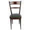 Brown Walnut Side Chairs by Carlo de Carli, 1950s, Set of 2 1