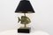 Brass Fish Table Lamp from Deknudt, 1970s 5