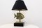 Brass Fish Table Lamp from Deknudt, 1970s, Image 5