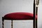 Chaises Chiavari en Laiton & en Velours Rouge, 1950s, Set de 2 7