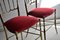 Sedie Chiavari in ottone e velluto rosso, anni '50, set di 2, Immagine 9