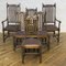 Jacobean Style Oak Chairs, 1920s, Set of 6, Image 1