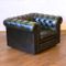 Green Leather Chesterfield Club Chair, 1970s 7