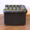 Green Leather Chesterfield Club Chair, 1970s 5