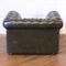 Green Leather Chesterfield Club Chair, 1970s 4