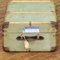 Vintage Green Canvas Steamer Trunk 8