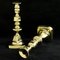 Victorian Knop-Stemmed Brass Candlesticks, Set of 2 8