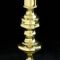 Small Victorian Knop-Stemmed Brass Candlesticks, 1890s, Set of 2 3