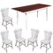 Mid-Century Dining Table with 5 Chairs, Image 1