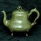 Green Late Victorian Britannia Teapot 1