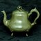Green Late Victorian Britannia Teapot, Image 1