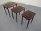 Danish Rosewood Nesting Tables, 1960s, Set of 3 17