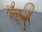 Italian Bamboo Armchairs & Table, 1950s, Set of 3 5