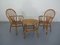 Italian Bamboo Armchairs & Table, 1950s, Set of 3 1